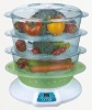 3 Plastic Layers Food Steamer with CE EMC GS LFGB ROHS CCC