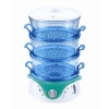 3 Plastic Layers Food Steamer with CE ROHS GS