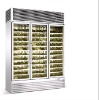 3 stainless steel glass door wine cabinet