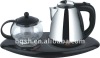360 degree cordless stainless steel electric kettle with glass tea pot