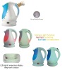360 degree plastic electric cordless kettle with LED digital temperature display
