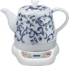 360 degree rotation cordless digital kettle with heater