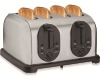 4 SLICE STAINLESS STEEL TOASTER WITH COOL TOUCH BODY