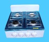 4-burner gas stove with brass cap
