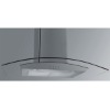 430# stainless steel body with tempered glass panel push switch range hood