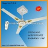 48" rechargeable emergency ceiling fan with LED lights