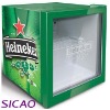 60 cans beer cooler,can cooler,drink showcase,Double transparent Glass Door