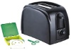 700W 2 slice plastic Logo toaster with CE/GS/EMC /ROHS