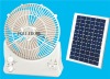 9 inch mini solar rechargeable emergency light fan