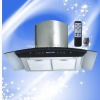 90cm Black Glass Range Hood with Touch Switch