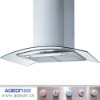 90cm Wall-Mounted Stainless Steel chimney hood with curved glass canopy