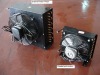 Aluminum finned air cooler condenser with fan motor