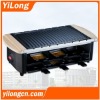Aluminum grill(BC-1207),black/1200w/aluminum grill plate/6 raclette pans