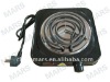 Black hot plate for cooking