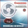 CR-1038 Rechargeable emergency fan with light