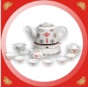 Ceramic celectric kettle with 9 pieces Kung Fu Tea Set