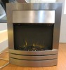 Chrome inset electric fire