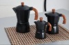 Colored Aluminum coffee maker (KPC-BLACK-SN100-600)