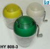 Colorful Transparent Plastic Manual Ice Crusher, S/S blade