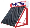 Compact pressurized heat pipe solar energy water heater