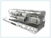 Cooker hood electronic air cleaner for commercial kitchens' air ventilation system