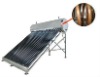 Copper coil pre-heated non-pressure solar water heating system
