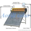 Copper coil pre-heated solar water heater