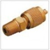 Copper connector with valve core