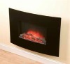 Curved Wall Mounted Electric Fire wall hung electric fireplace