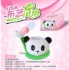 Cute mini panda USB desk fan with pen container