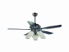 Decorative Metal blade ceiling fan with light