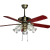 Decorative wood electric ceiling fan