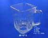 Delicate and clear glass blender with handle 1500mL