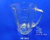 Delicate and clear glass blender with handle 800mL