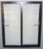 Double Freezer Glass Door in PVC Frame