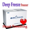Double Temperature Sliding Glass Chest Freezer WD-200