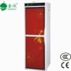 Double glass door cold and hot floor standing pipeline machines with Ozone sterilization cabinet
