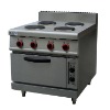 Electric range with 4-burner and oven