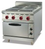 Electric range with 4-burner and oven