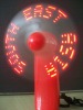Electronic LED Flashing Mini Fan With Words and Pattern Showing
