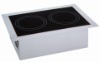 Embedded double-head flat commercial induction cooker