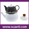 Enamel kettle + porcelain tea pot set