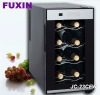 FUXIN:JC-23CFW .Bar top fridge with 8Bottles/ Mini wine chiller with Full Glass Door./wine refrigerator.