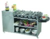 Fast food gas cooker with 6 burners