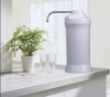 Faucet-mounted countertop alkaline water ionizer