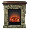 Fiberglass mantel electric fireplace