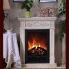 Fiberglass mantel electric fireplace