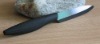 Fixed blade zirconia ceramic knife with black plastic handle