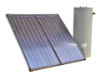 Flat panel solar water heater with copper solar collector