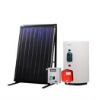 Flat plate split solar water heater system with pressure
